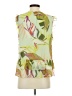 Kaari Blue 100% Polyester Green Sleeveless Blouse Size S - photo 2