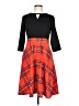 Assorted Brands Argyle Red Casual Dress Size L - photo 1