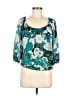 Alyx 100% Polyester Teal 3/4 Sleeve Blouse Size S - photo 1