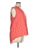 Escapada 100% Rayon Orange Sleeveless Blouse Size XL - photo 4