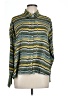 Jessica Simpson 100% Polyester Chevron-herringbone Green Long Sleeve Blouse Size L - photo 1