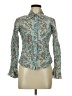 Bellezza Paisley Teal Long Sleeve Blouse Size M - photo 1
