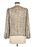 1.State 100% Polyester Silver Long Sleeve Blouse Size M - photo 2