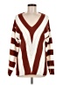 Unbranded 100% Acrylic Stripes Burgundy Pullover Sweater Size M - photo 1