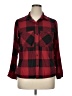 Eye Candy 100% Polyester Plaid Burgundy 3/4 Sleeve Blouse Size 1X - photo 1