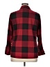Eye Candy 100% Polyester Plaid Burgundy 3/4 Sleeve Blouse Size 1X - photo 2