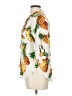 Cals 100% Rayon Tropical White 3/4 Sleeve Blouse Size L - photo 5