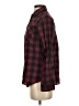 Express Plaid Burgundy Long Sleeve Button-Down Shirt Size XS - photo 5