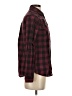 Express Plaid Burgundy Long Sleeve Button-Down Shirt Size XS - photo 4