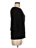 Halogen 100% Viscose Black 3/4 Sleeve Top Size M (petite) - photo 4