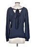 Ann Taylor LOFT 100% Polyester Blue Long Sleeve Blouse Size S - photo 2