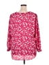 Lush 100% Polyester Hearts Pink 3/4 Sleeve Blouse Size 2X - photo 2