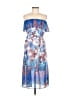 Maurices 100% Polyester Print Blue Cocktail Dress Size M - photo 1