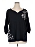 Essentials Black 3/4 Sleeve Top Size XL (estimated) - photo 1