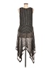 Chico's Chevron-herringbone Gray Cocktail Dress Size Med (1) - photo 2