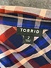 Torrid 100% Rayon Plaid Blue Long Sleeve Button-Down Shirt Size 2X Plus (2) - photo 7
