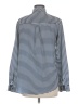 OVI 100% Polyester Stripes Silver Blue Long Sleeve Blouse Size M - photo 2