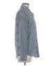 OVI 100% Polyester Stripes Silver Blue Long Sleeve Blouse Size M - photo 4