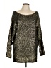 Alberto Makali Metallic Gold Pullover Sweater Size L - photo 1