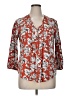 Assorted Brands 100% Rayon Red Orange 3/4 Sleeve Blouse Size XL (estimated) - photo 1