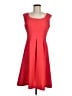 Kasper 100% Polyester Solid Red Cocktail Dress Size 6 - photo 1