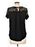 iris 100% Polyester Black Short Sleeve Blouse Size L - photo 2