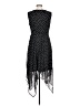 Elle Polka Dots Black Cocktail Dress Size L - photo 2