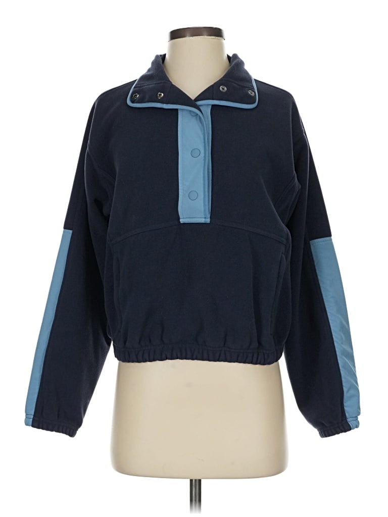 Pre-owned Athleta Windbreaker Jacket In Blue