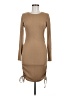 ePretty Solid Tan Casual Dress Size M - photo 1