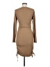 ePretty Solid Tan Casual Dress Size M - photo 2
