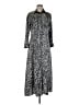 Sen 100% Polyester Animal Print Silver Casual Dress Size Med (2) - photo 1