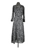 Sen 100% Polyester Animal Print Silver Casual Dress Size Med (2) - photo 2