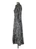 Sen 100% Polyester Animal Print Silver Casual Dress Size Med (2) - photo 5