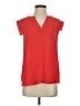 J.Crew 100% Polyester Red Short Sleeve Top Size 4 - photo 1