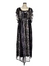 Loop 18 100% Polyester Black Purple Casual Dress Size 17 - 19 - photo 1