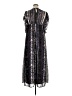 Loop 18 100% Polyester Black Purple Casual Dress Size 17 - 19 - photo 2