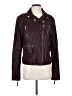 Blanc Noir 100% Polyurethane Burgundy Faux Leather Jacket Size L (estimated) - photo 1