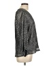 Nine West Metallic Silver Long Sleeve Blouse Size L - photo 4