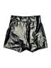 Shein Metallic Silver Shorts Size 2 - photo 2