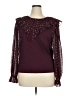 Ann Taylor LOFT Burgundy Long Sleeve Blouse Size XL - photo 1