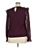 Ann Taylor LOFT Burgundy Long Sleeve Blouse Size XL - photo 2