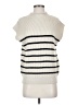 Mimosa Stripes White Sweater Vest Size S - photo 1