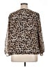 Vince Camuto 100% Polyester Animal Print Brown 3/4 Sleeve Blouse Size 1X - photo 2
