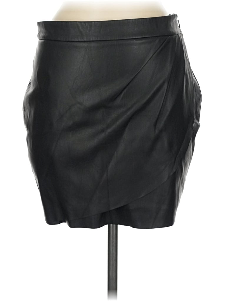 Express Outlet Faux Leather Skirt In Black