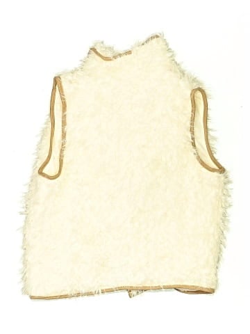 Satin Flowers Faux Fur Vest (view 2)