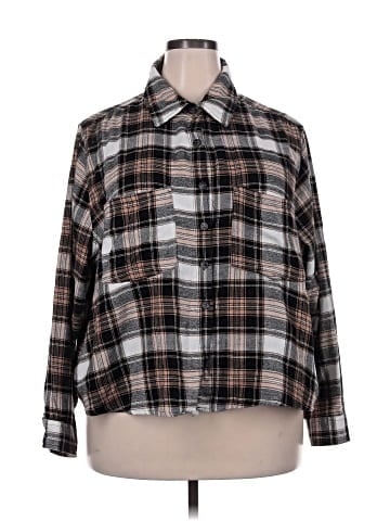 Wallflower Long Sleeve Button-Down Shirt (view 1)