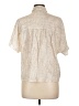 Nine West Animal Print Ivory Short Sleeve Blouse Size L - photo 2