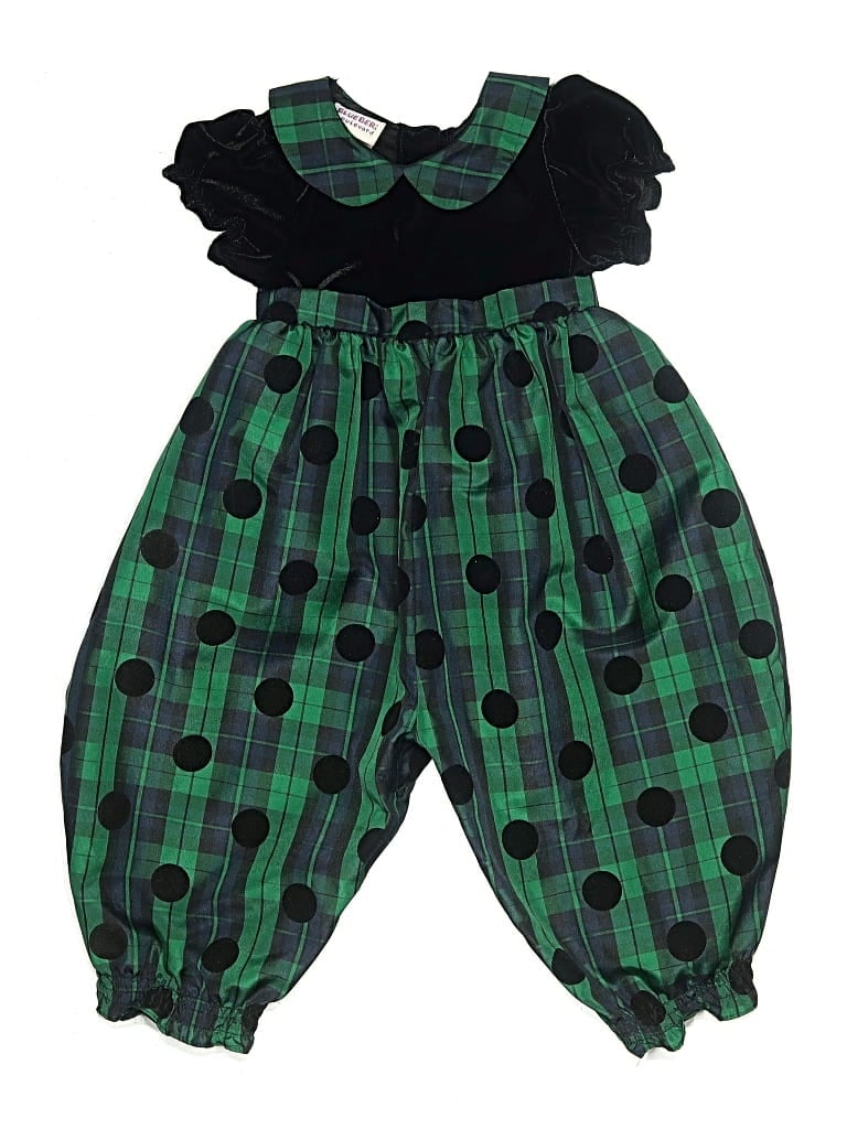 Pre-owned Blueberi Boulevard Kids' Short Sleeve Outfit In Green