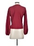 TeXTURE & THREAD Madewell Burgundy Long Sleeve Blouse Size S - photo 2