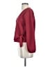 TeXTURE & THREAD Madewell Burgundy Long Sleeve Blouse Size S - photo 5